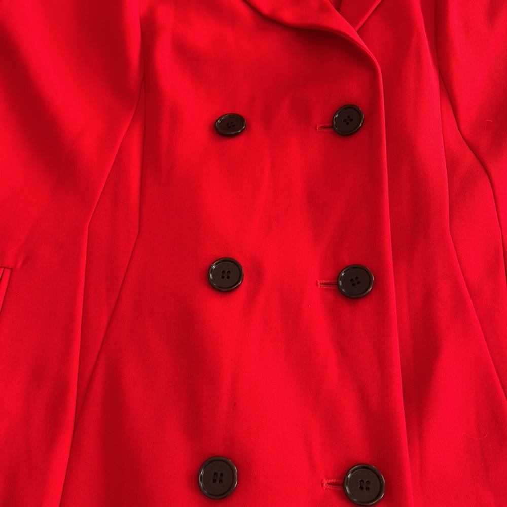 Escada For Neiman Marcus Red Double Breasted Wool… - image 8